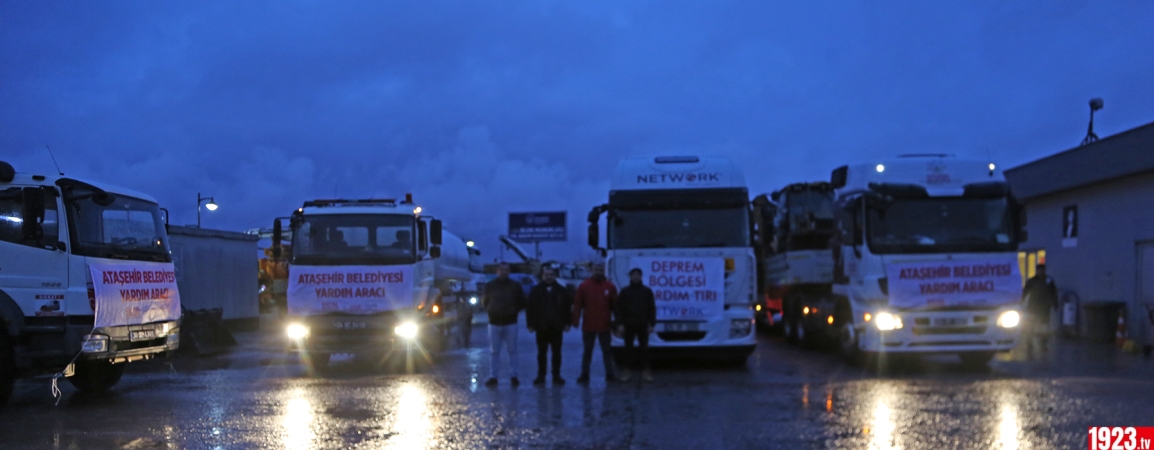 80 TIR GİTTİ DEPREM BÖLGESİNE ATAŞEHİR BELEDİYESİ